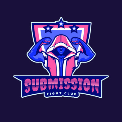 Sports Logo Maker Featuring a Champion MMA Fighter