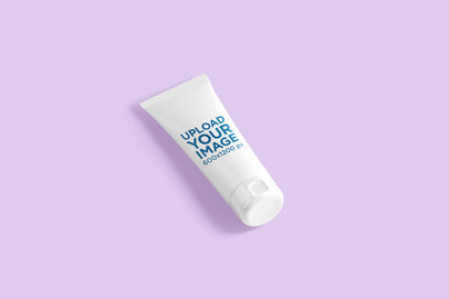 Mockup of a Cosmetic Tube Lying Against a Flat Surface