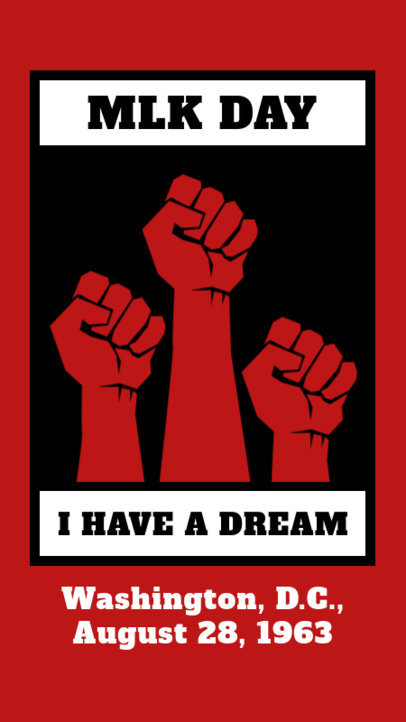 MLK Day Instagram Story Template Featuring Inspirational Graphics