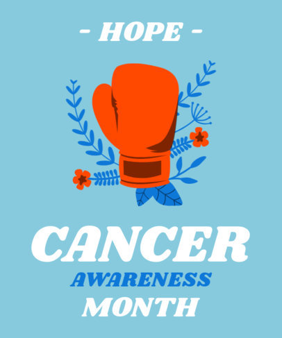 T-Shirt Design Template for Cancer Awareness Month