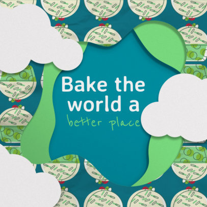Instagram Post Maker with a Baking Quote