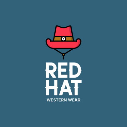 Clothing Brand Logo Maker Featuring a Western Hat Clipart