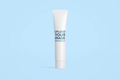 Cosmetic Tube Mockup Featuring a Solid Color Backdrop