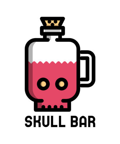 T-Shirt Design Maker for a Bar Business with Drinks Icons 