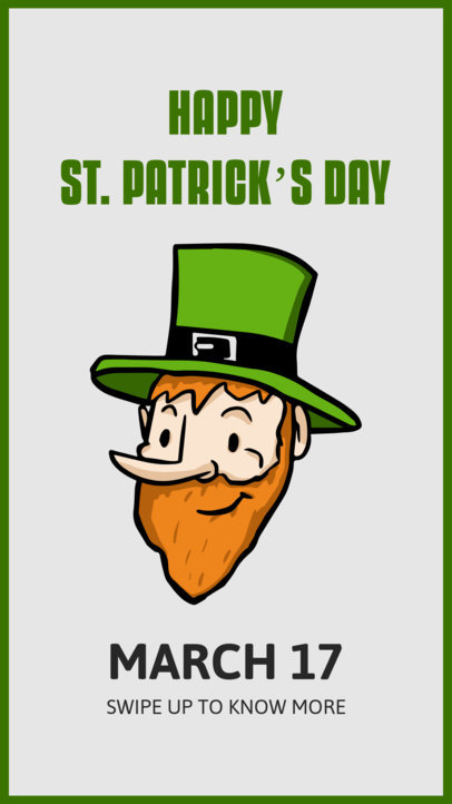 Instagram Story Template with St. Patrick's Day Illustrations