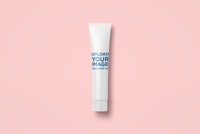 Minimal Cosmetic Tube Mockup Featuring a Colored Background 