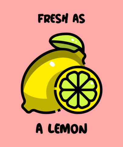 T-Shirt Design Template Featuring Food Graphics