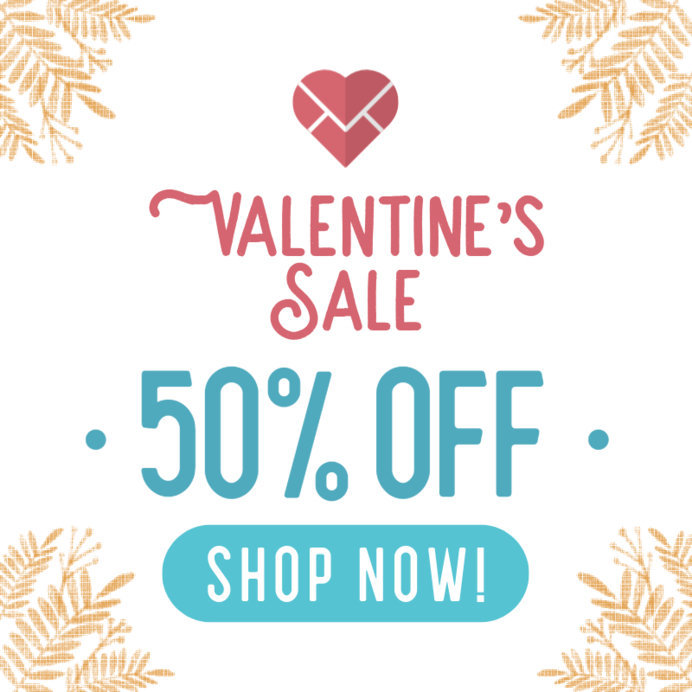Online Banner Maker for Valentine's Day Sale