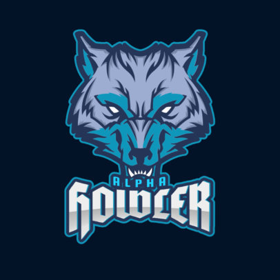 Sports Logo Maker Featuring a Fierce Wolf's Face