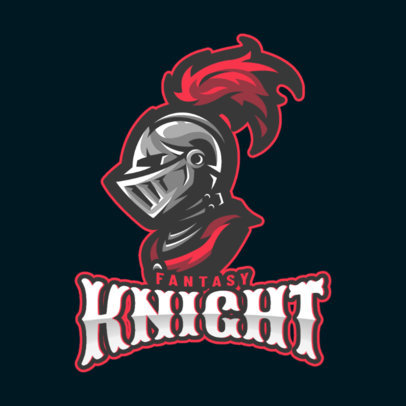 Online Logo Generator for Gamers Featuring a Knight Clipart