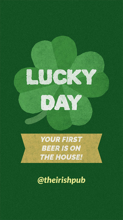 Instagram Story Template for an Irish Pub Celebrating Saint Patricks Day 2177