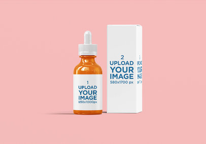 Packaging Mockup Featuring a Dropper Bottle and Its Box 2422-el1