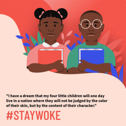 Instagram Post Maker with a Martin Luther King Quote