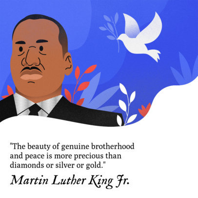 Instagram Post Template Featuring an MLK Quote 