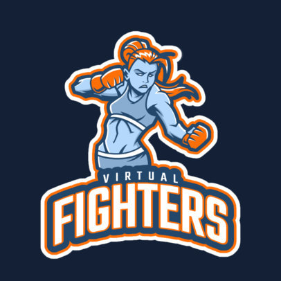 Gaming Logo Maker for an eSports Team with a Female Boxer 29s-2880