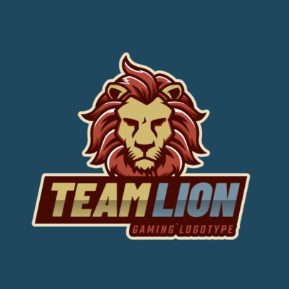 Logo Template for a Gaming Team Featuring a Royal Lion 