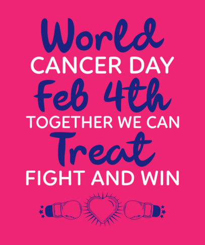 Quote T-Shirt Design Maker with a World Cancer Day Theme