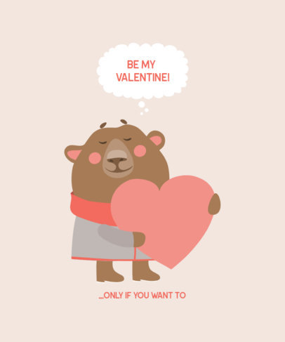 Valentine's Day T-Shirt Design Maker with Lovely Animal Illustrations