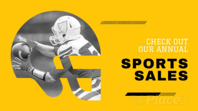 YouTube Ad Maker for a Sports Sale with Football Graphics