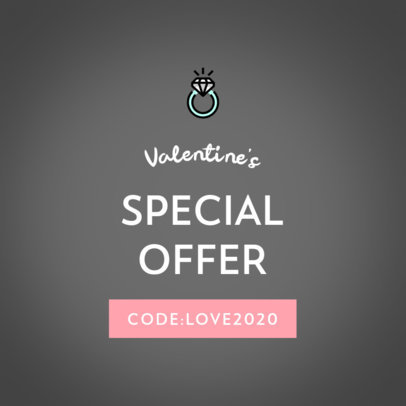 Valentine's Day Ad Banner Template for a Special Offer 