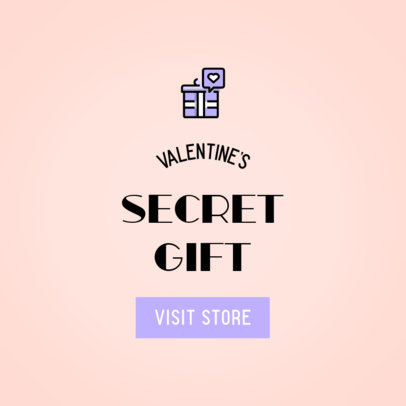 Valentine's Day Ad Banner Maker with a Gift Clipart 