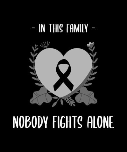 T-Shirt Design Creator Featuring a Ribbon for Cancer Awareness