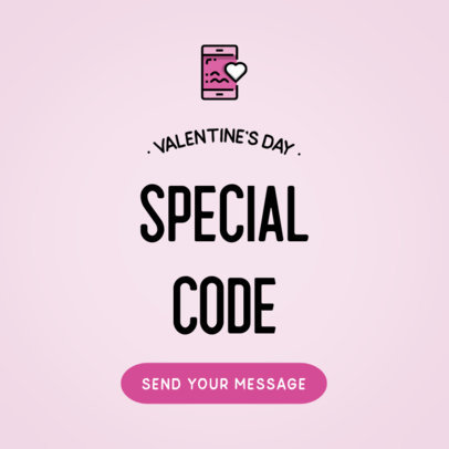 Ad Banner Creator for Valentine's Day with a Smartphone Graphic
