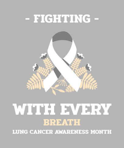 Lung Cancer Awareness T-Shirt Design Template 