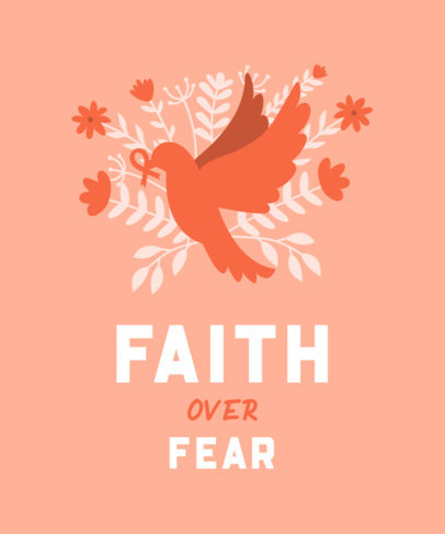 T-Shirt Design Maker Featuring a Positive Quote with a Dove Graphic 2166f