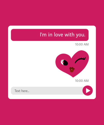 T-Shirt Design Template Emulating Love Text Conversations 216-el1