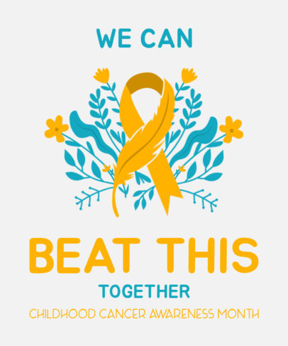 T-Shirt Design Template Childhood Cancer Awareness
