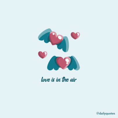 Instagram Post Creator Featuring a Romantic Quote for Valentine's Day