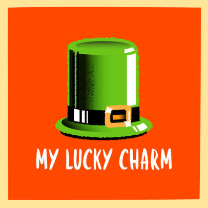 Saint Patrick's Day Instagram Post Generator with a Hat Illustration
