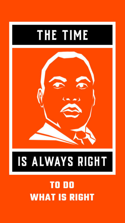Instagram Story Maker with a Martin Luther King Silhouette Graphic