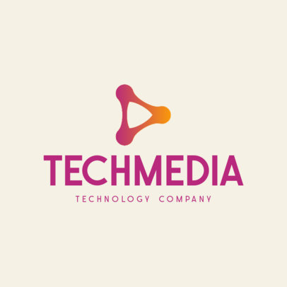 Simple Online Logo Maker for Technology Companies Featuring Abstract Graphics 