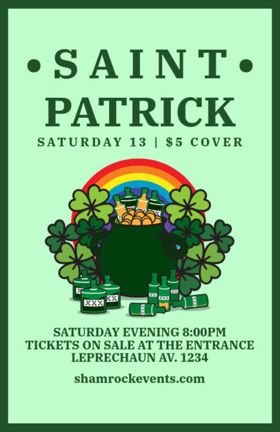 Online Flyer Maker for a Saint Patrick's Day-Related Announcement  