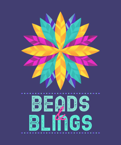 T-Shirt Design Template with Mardi Gras-Related Graphics