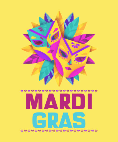 T-Shirt Design Maker for a Mardi Gras Celebration