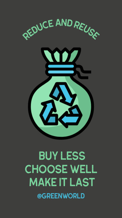 Instagram Story Maker for a Reduce and Reuse Campaign 