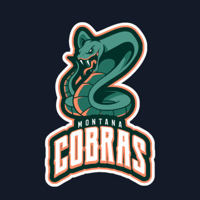Mascot Logo Template Featuring an Angry Cobra Illustration