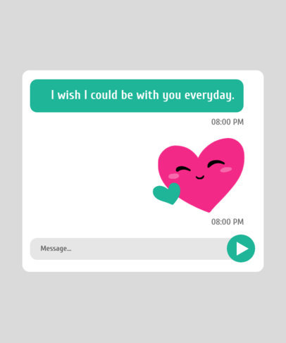 T-Shirt Design Creator with a Lovely Message 216b-el1