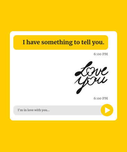 T-Shirt Design Generator Emulating a Love Message Screenshot 216c-el1