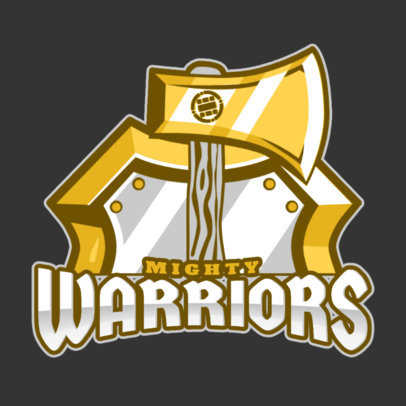 Logo Template for a Gaming Team with an Axe Graphic