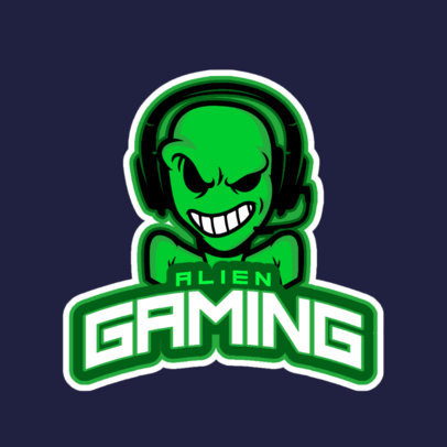 Gaming Logo Creator Featuring an Alien with Headphones 