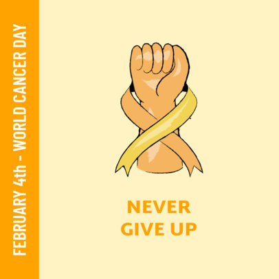 Instagram Post Design Template for Supporters in World Cancer Day