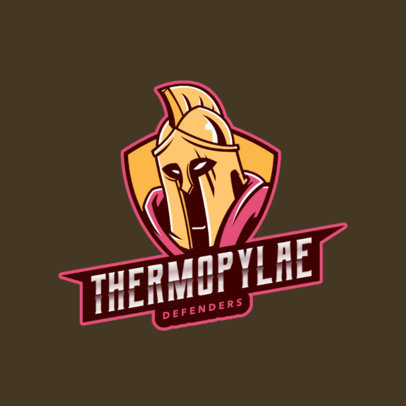Gaming Logo Maker for a Gaming Team Featuring a Spartan 
