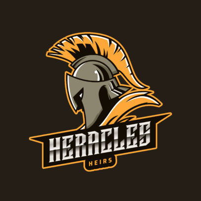Logo Template Featuring a Greek Hero 