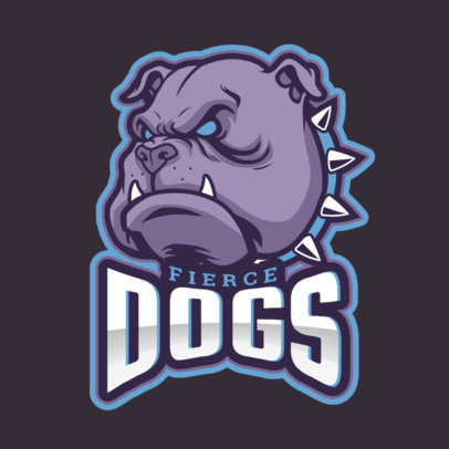 Gaming Logo Maker Featuring an Aggressive Pitbull Graphic