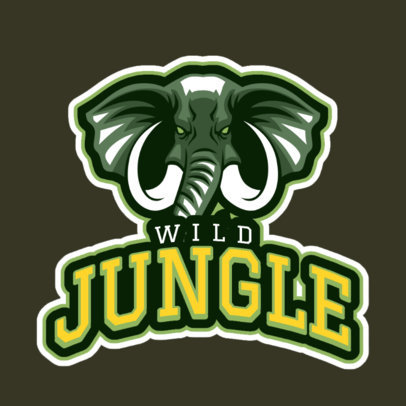 Sports Logo Generator Featuring an Aggressive-Looking Elephant