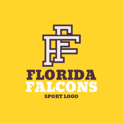 Sports Logo Template Featuring Intertwined Letters